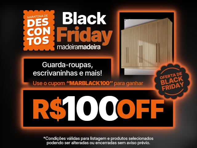 Black Friday com cupom de R$100 OFF Mobile