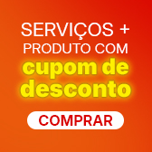 Cupom de desconto para serviços + produto. Aproveite!