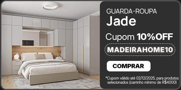 10% OFF Guarda-Roupa Jade Cupom