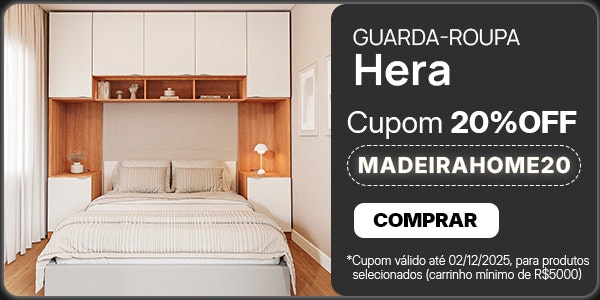 20% OFF Guarda-Roupa Hera Cupom