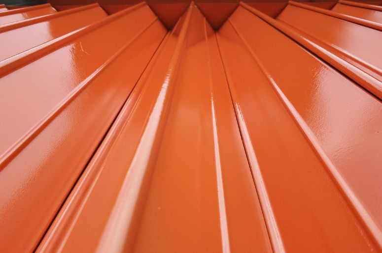 Porta sanfonada laranja