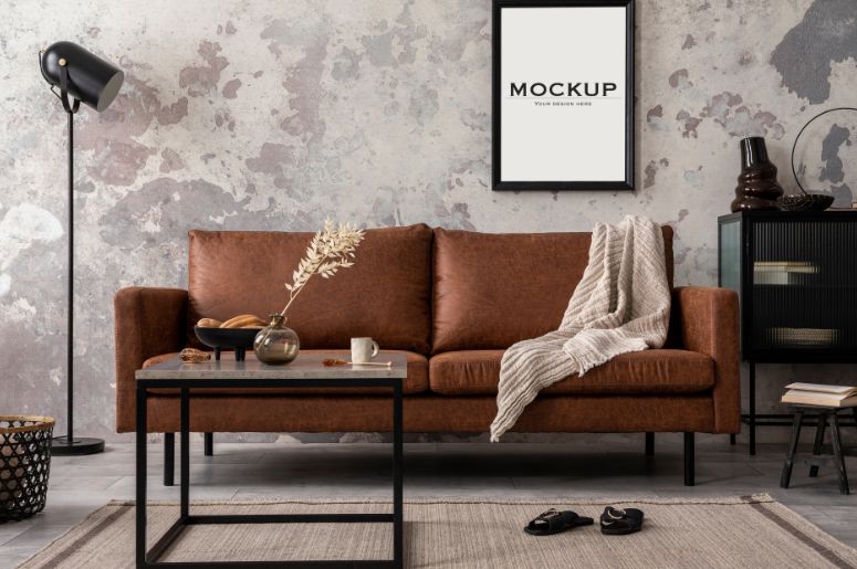 Sala com decoração industrial