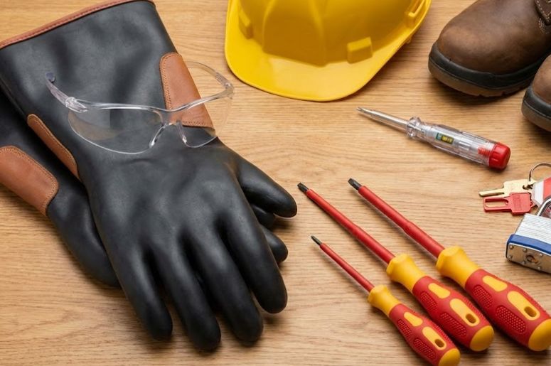 Equipamentos de seguran&ccedil;a usados para instala&ccedil;&otilde;es el&eacute;tricas 