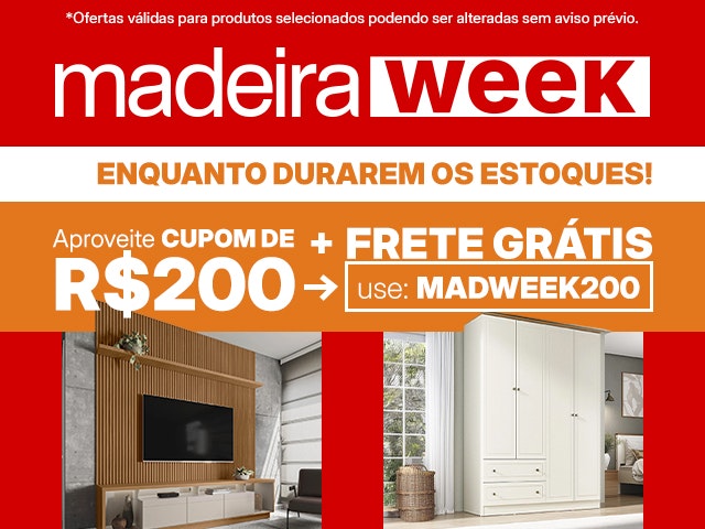 MadeiraWeek com cupom e frete grátis Mob