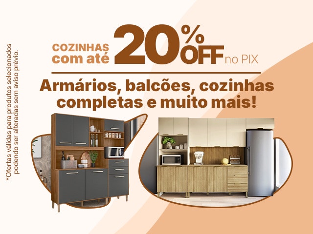 Cozinhas com até 20% OFF Mob