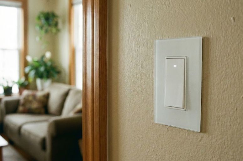 Casa com interruptores branco