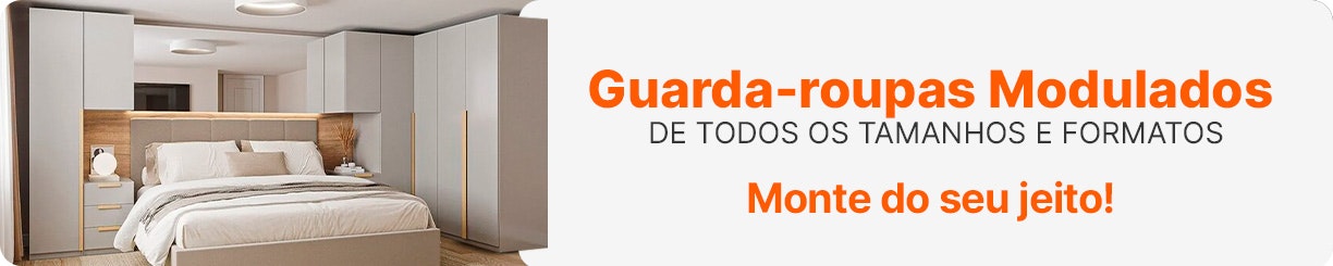 Guarda-roupa modulado todos os tamanhos e formatos light