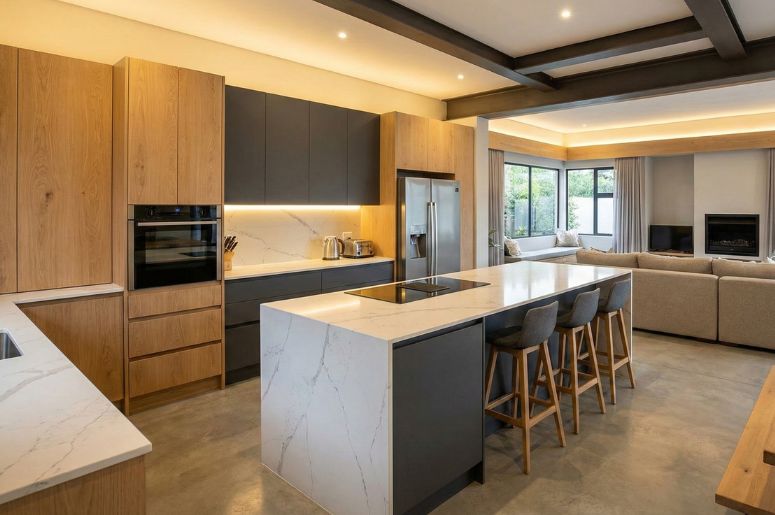 Cozinha planejada com ambiente aberto