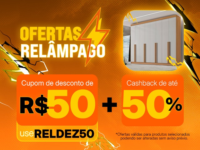 Ofertas Relâmpago com cupom + cashback! Mob