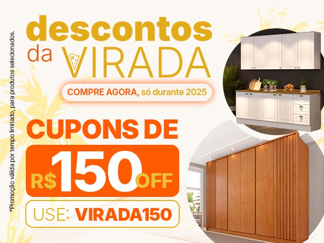 Descontos da Virada com cupom de R$150 OFF Mob
