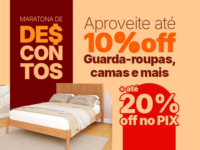 Maratona de Descontos com até 10% OFF Mob