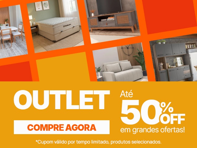 Outlet  com até 50% OFF Mob