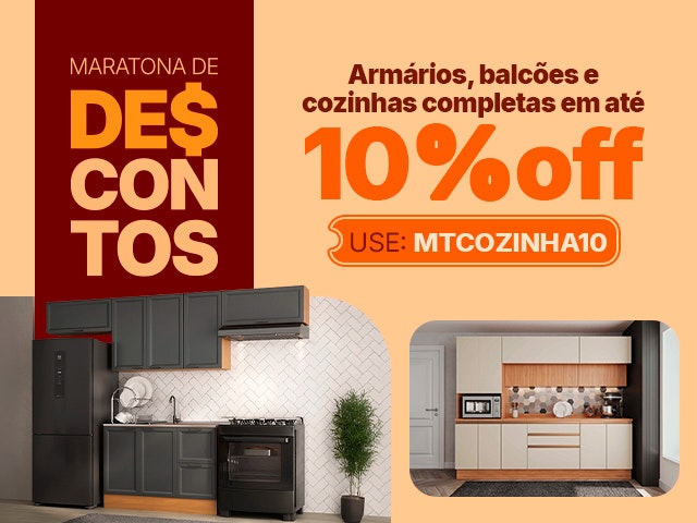 Maratona de Descontos com até 10% OFF Mob