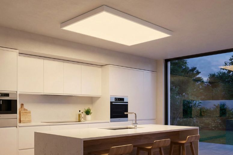 cozinha com iluminação de paflon embutido