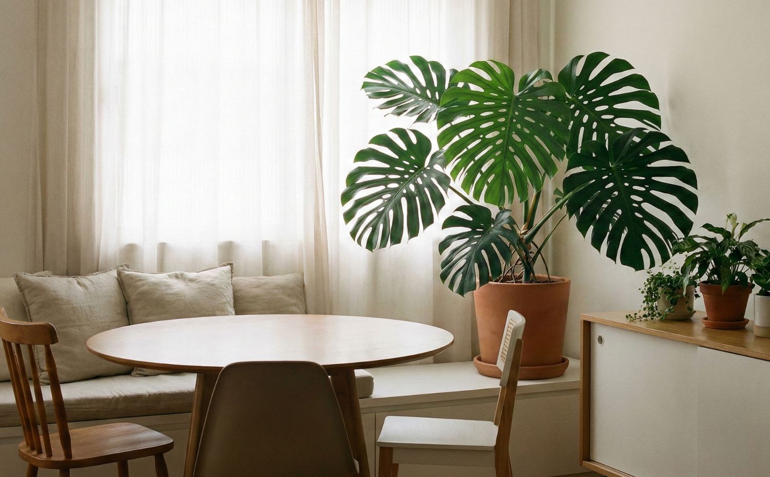 Cozinha com Costela-de-ad&atilde;o na decora&ccedil;&atilde;o