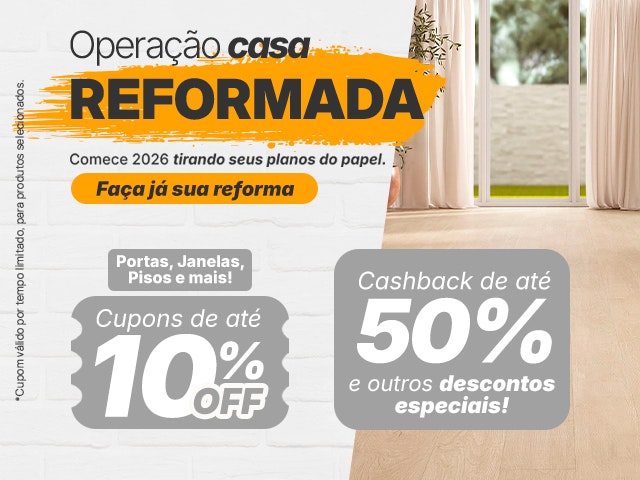 Operação Casa Reformada com cupons de desconto e cashback Mob