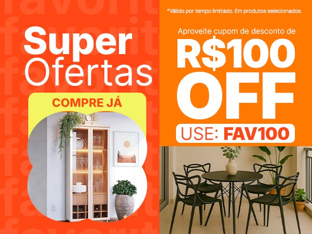 Lojas Favoritas com cupom de R$100 OFF_V2 Mob