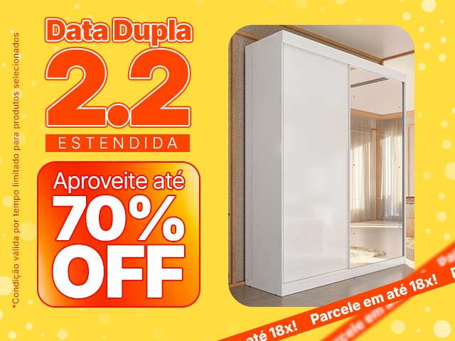 Data-Dupla 2.2 Estendida com até 70% OFF Mob