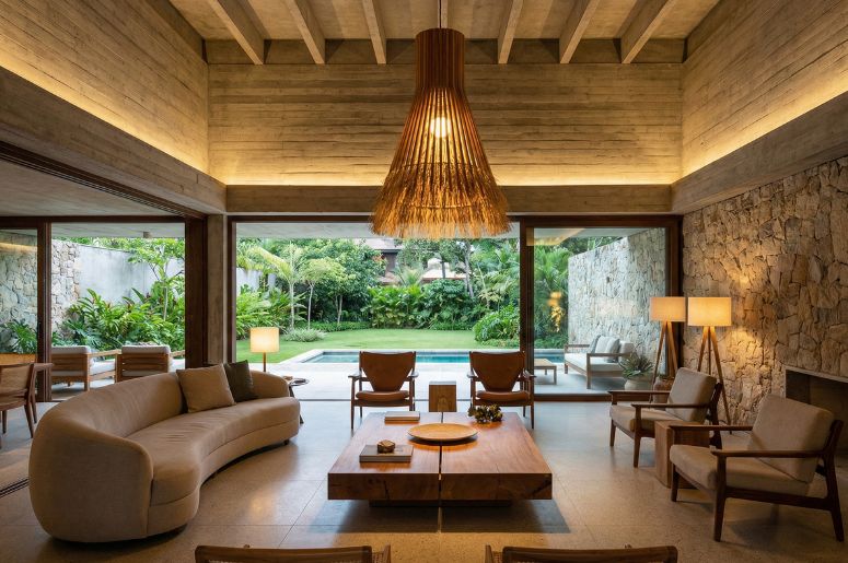 Casa moderna com pendente