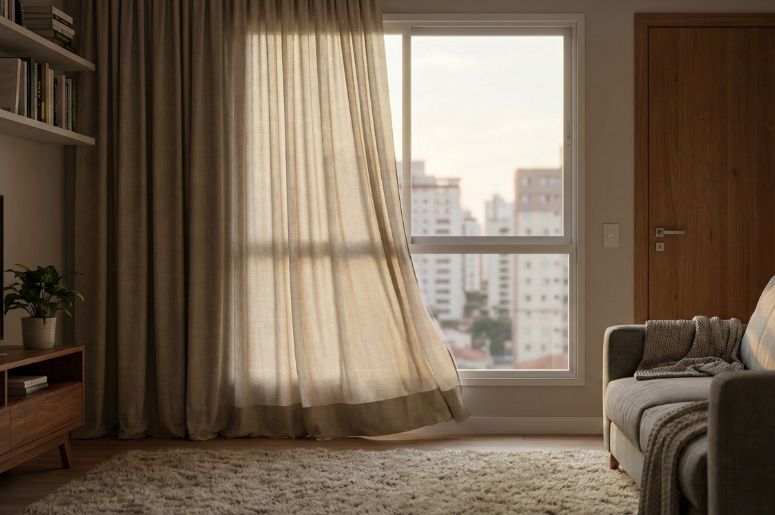 Apartmento com sala e isolamento acústico