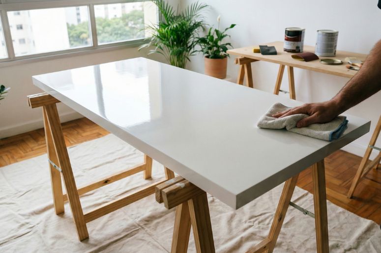 Resultado do laqueamento de m&oacute;veis