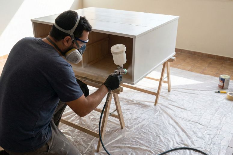 Profissional laqueando m&oacute;vel