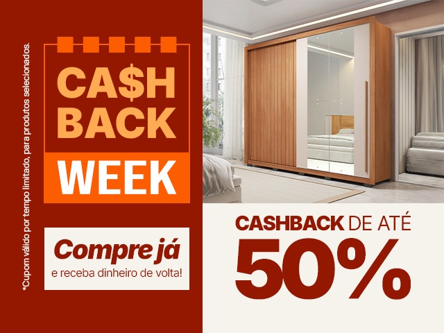 CA$HBACK Week - Cashback de até 50% Mob