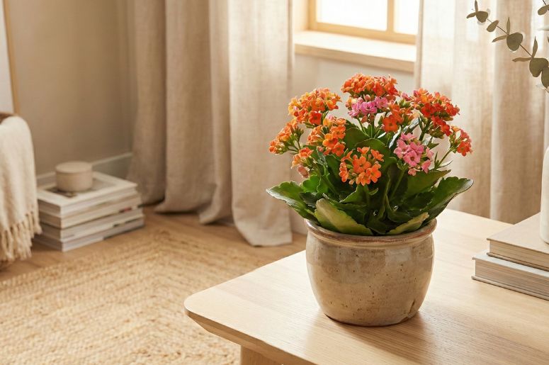 Flor-da-fortuna como decora&ccedil;&atilde;o na sala