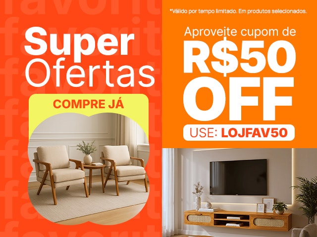 Lojas Favoritas com cupom de R$ 50 - LOJASFAV50_V3 Mob