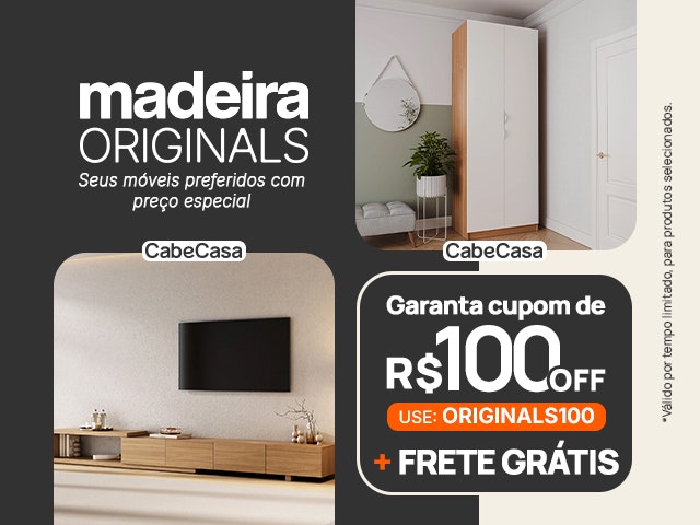 MadeiraOriginals - Cupom de R$100 + Frete Grátis Mob