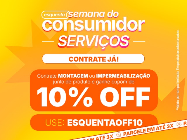 Serviços - Cupom de 10% OFF junto com o produto. ESQUENTAOFF10 Mob