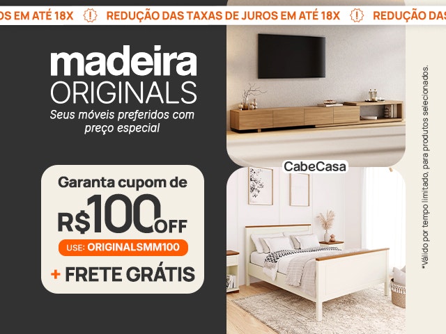 MadeiraOriginals - Cupom de R$100 + Frete Grátis - ORIGINALSMM100_V2 Mob