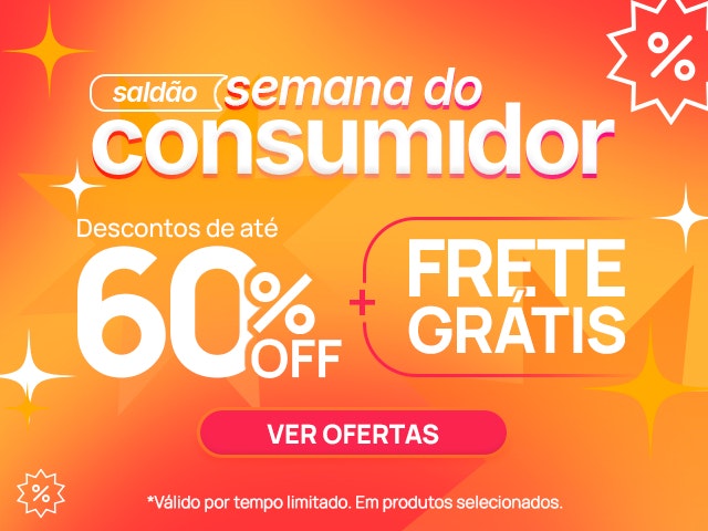 Saldão Semana do Consumidor Desconto de até 60% + Frete Grátis Mob