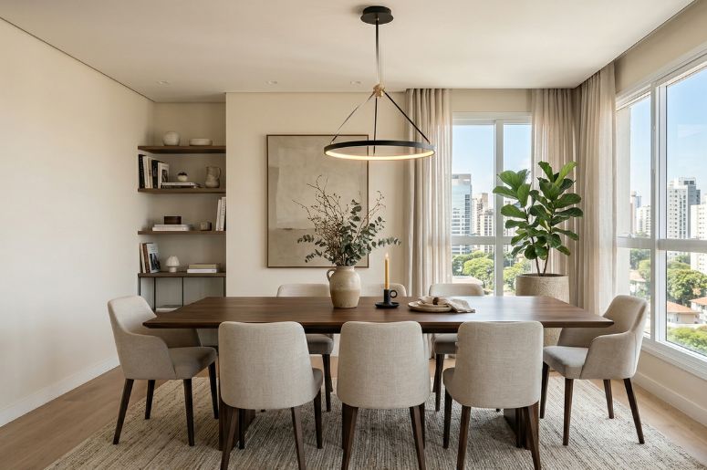 Sala de jantar bege