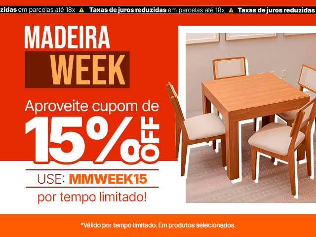 Madeira Week Cupom de 15% - MMWEEK15 V3 Mob