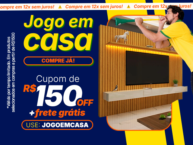 Jogo em Casa: Cupom de R$ 150 + Frete Grátis - JOGOEMCASA V2 Mob