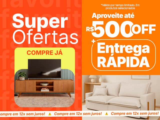 Super Ofertas: Desconto até R$500 Off+ entrega rápida V2 Mob