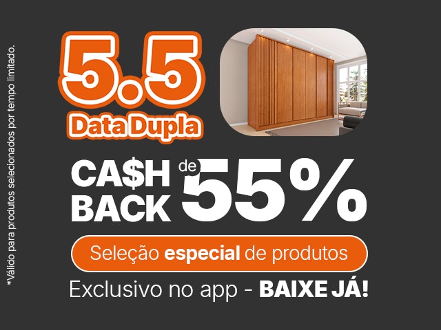 Data Dupla: Cashback 55% - Seleção de Yescasa Mob