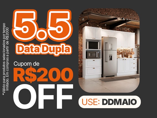 Data Dupla: Cupom de R$ 200 em compras a partir de R$ 2000 - DDMAIO MOB