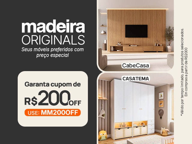 Madeira Originals: Cupom de R$200 em compras a partir de R$ 2000 -MM200OFF Mob