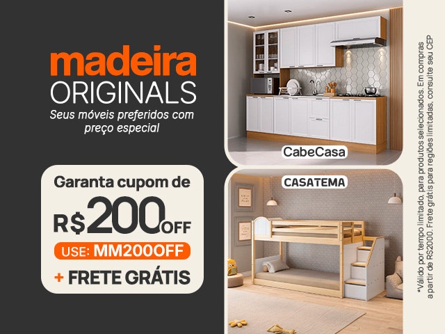 Madeira Originals: Cupom de R$200 em compras a partir de R$ 2000 -MM200OFF V2 Mob