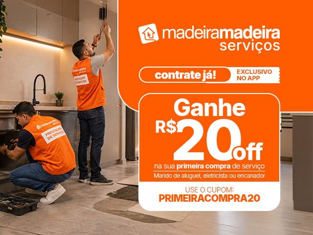 MadeiraMadeira Serviços - Ganhe R$20 OFF na primeira compra de serviços - PRIMEIRACOMPRA20 V3 Mob