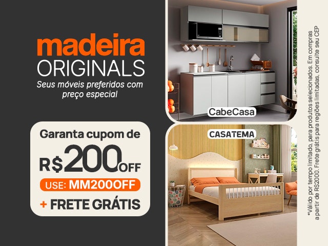 Madeira Originals: Cupom de R$200 em compras a partir de R$ 2000 -MM200OFF V3 Mob