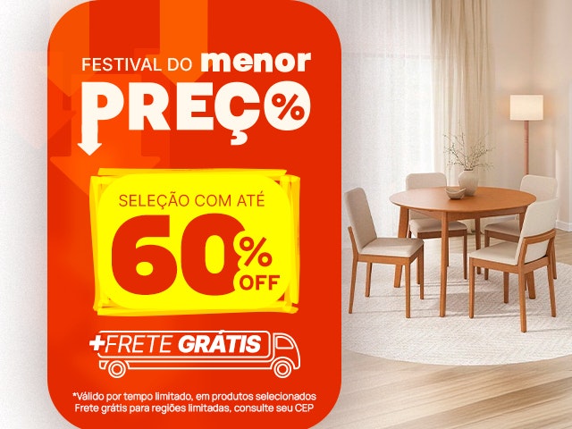 Festival do melhor preço: Até 60% OFF + Frete Grátis V2 Mob