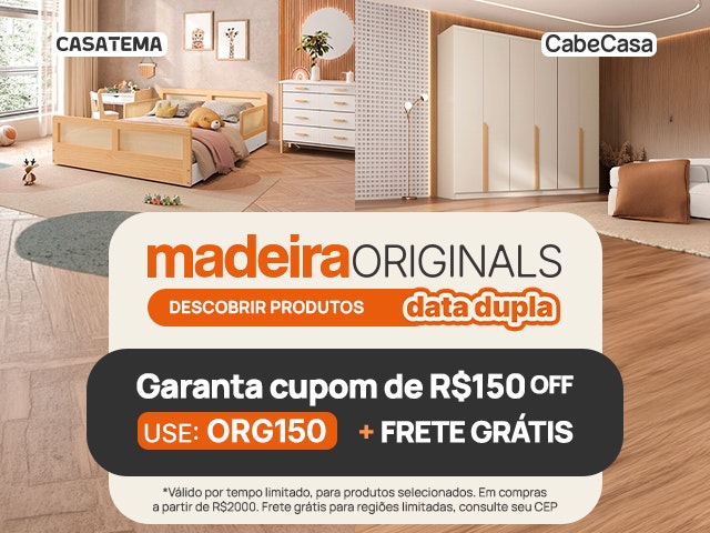 Data Dupla Madeira Originals: Cupom de R$ 150 + Frete Grátis - ORG150 Mob