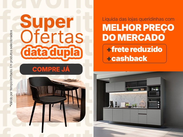 Data Dupla Lojas Favoritas: Melhor Preço do Mercado + Frete Reduzido + Cashback Mob