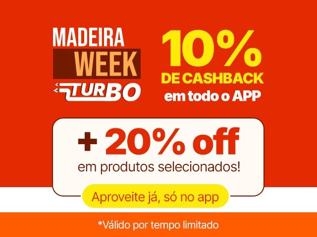 Madeira Week Turbo exclusiva APP: 10% de cashback em todo o APP + 20% em produtos selecionados! Mob