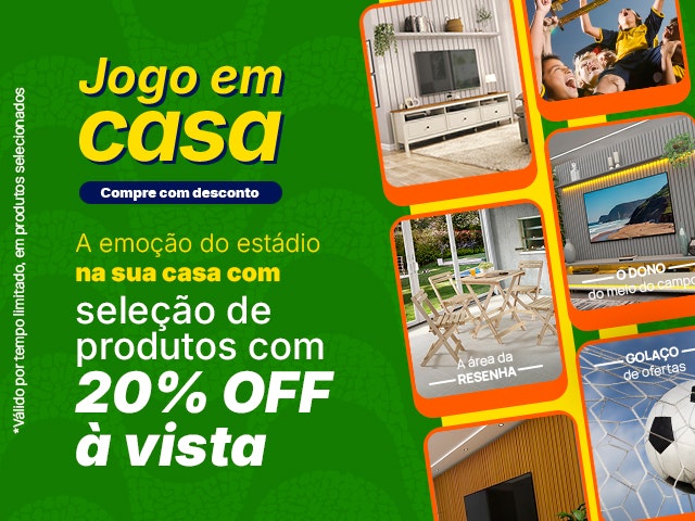Jogo em Casa: 20% OFF à vista
