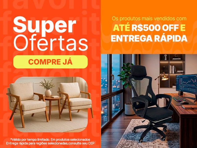 Lojas Favoritas: Mais vendidos com até R$500 Off e entrega rápida