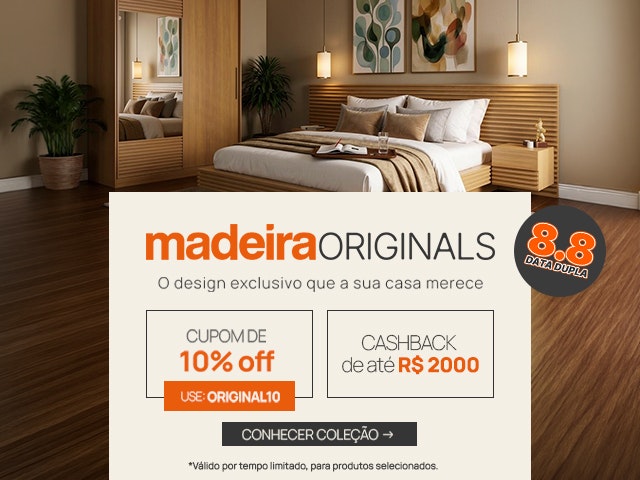 Madeira Originals: Cupom de 10% + cashback de até R$ 2000